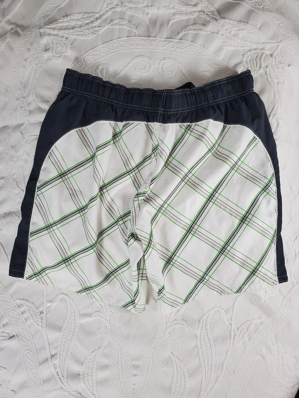 Op Plaid Splice Swim Shorts Size XL (40-42)